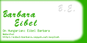 barbara eibel business card